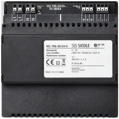 REG-Netzteil Siedle 230V DC 1100mA 107×109×60mm 
