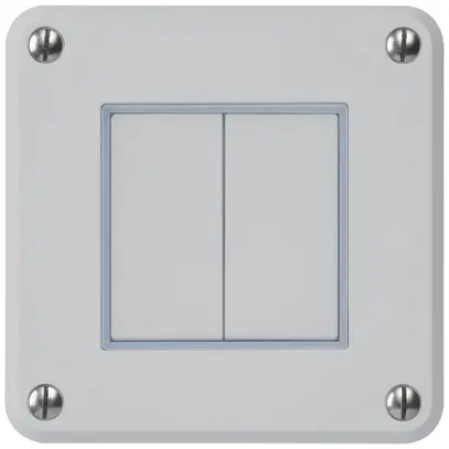 Contatto pulsante INC robusto IP55 2×1P grigio per combinazione 
