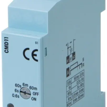 Relais temporisé ComatReleco CMD11-A, 24VUC, boîtier bleu/gris 