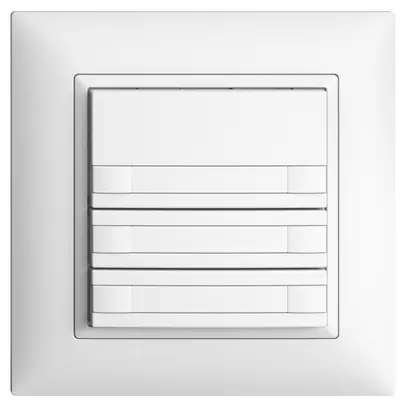 Pulsante KNX RGB INC EDUE FMI, 250mW, s.LED, c.carta, 6×pulsante, 1×tasto, bi 