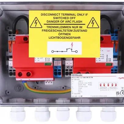 Scatola di raccordo generatore DEHN/elvatec SE DCU 2 YPV 1+2 1000 2M 2S FM 