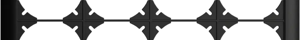 UP-Kopfzeile EDIZIOdue SNAPFIX® 2×4 horizontal 268×148mm schwarz 