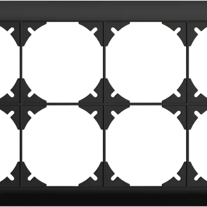 UP-Kopfzeile EDIZIOdue SNAPFIX® 2×4 horizontal 268×148mm schwarz 