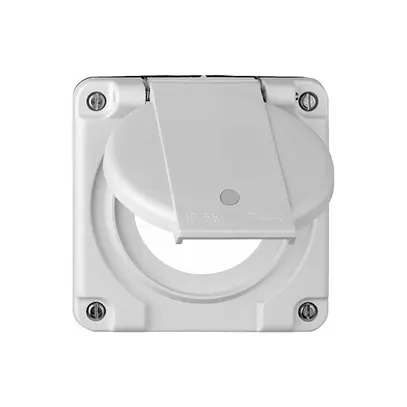 Coperchio per presa semplice bianco FH con lente 
