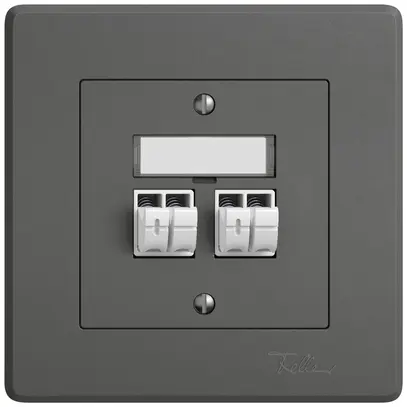 Prise audio ENC EDIZIO.liv SNAPFIX® 2× grf 