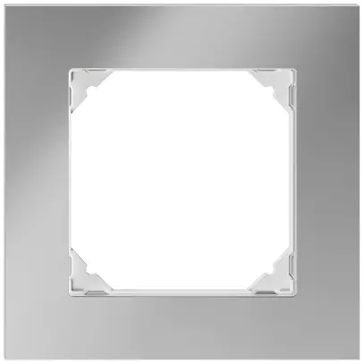 Cadre de recouvrement ENC EDIZIO.liv prestige SNAPFIX® 1×1 94×94mm Cr-po 