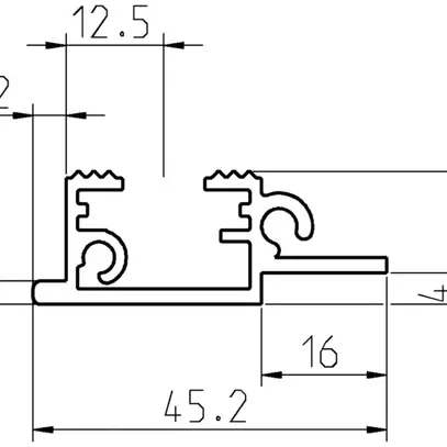 Profilo a congiungere Almatec SBG 41.1, 3m 