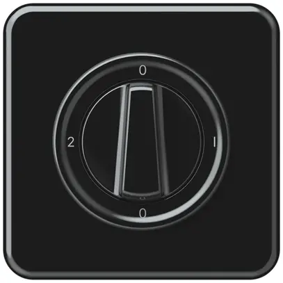 Interruttore rotativo INC origin commutatore 2/1L 16A 250V 0-1-0-2 92×92mm nero 