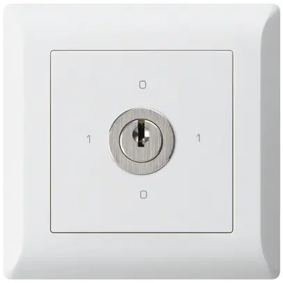Interruttore rotativo INC kallysto.line 0/1L bianco con serratura Kaba 8 