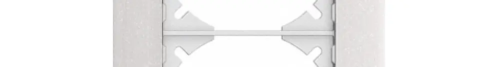 Telaio di cop. EDIZIOdue prestige 2×1 marmo bianco 