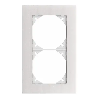 Telaio di cop. EDIZIOdue prestige 2×1 marmo bianco 