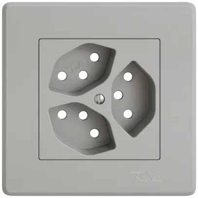 Kit di montaggio INC EDIZIO.liv SNAPFIX® per presa 3×T13 grc 