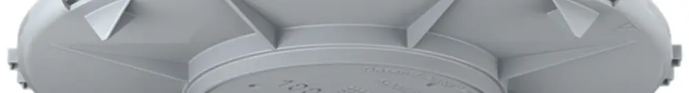 Placca frontale HaloX 180 per calcestruzzo in opera, uscita Ø100mm 
