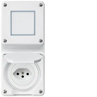 Combinazione INC Hager robusto I-I verticale 3/1L+tipo 13, bianco 