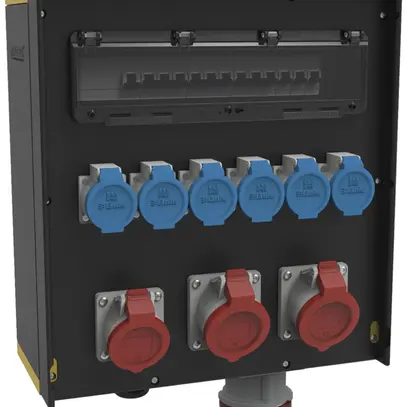 Distributore di corrente EVGMB 6520-23/63A 1×63A 2×32A 1×16A 6×T23 IP44 