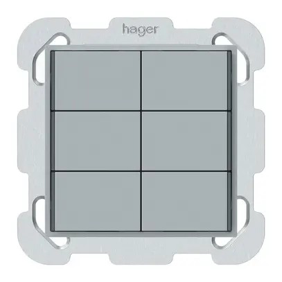 Pulsante KNX INC KAL 6×tasti 6×punti azionamento LED grigio 