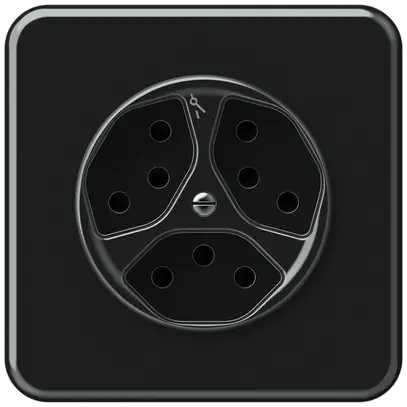 Presa INC origin 3×tipo 13 1×S 10A 230V 92×92mm nero 