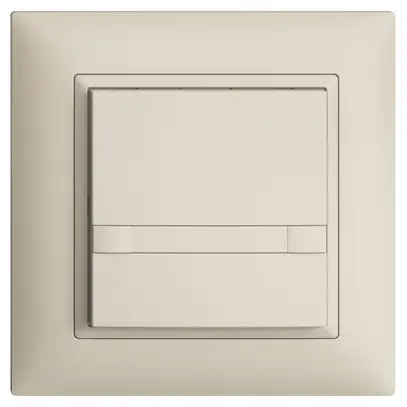 UP-KNX-Taster RGB EDUE FMI, 250mW, o.LED, m.Papier, 1×Taste, 2×Tastenb., crema 