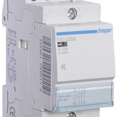 Contattore AMD Hager 24VAC 3 chiusura 25A senza ronzio 2UM 