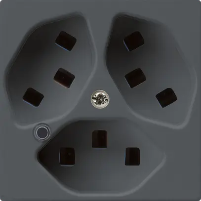 Prise Hager kallysto 3×T23 illuminé A anthracite 