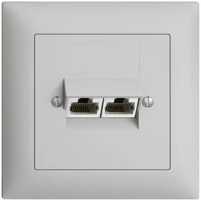 Presa INC 2×RJ45/s 8P sep.grc EDIZIOdue ITplus 