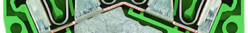 Morsetto di protezione WM ZPE 2.5-2/4AN connessione a molla 2.5mm² verde/giallo 
