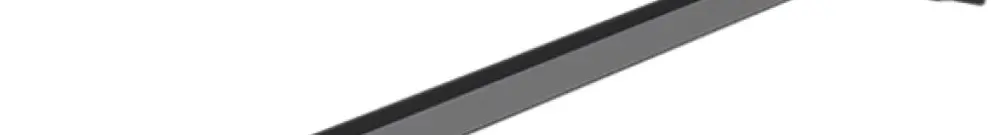 Fixation murale ESYLUX pour projecteur LED AFL et OFL Sun, 700×40×40mm, noir 