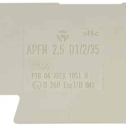 Parete d'estremità Wieland APFN p.morsetti d.giunzione WKFN2.5 D1/2…, 59.75mm gr 