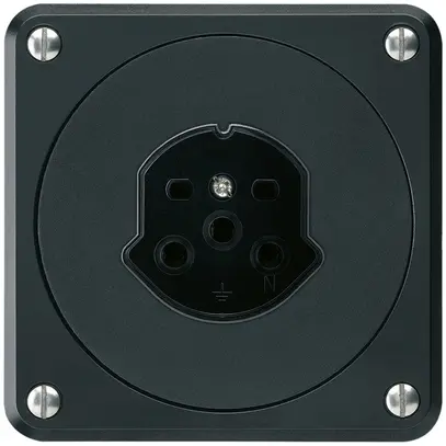 Prise ENC HA robusto type 15 avec bornes enfichables noir 