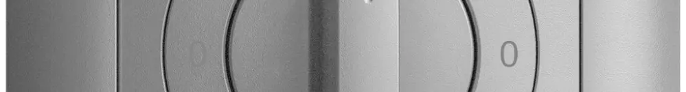Frontset 0-Tag-0-Nacht EDIZIOdue silver 88×88mm für Drehschalter 