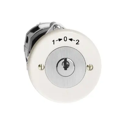 Contatto rotativo INC 1>0<2 bianco con serratura di sicurezza 