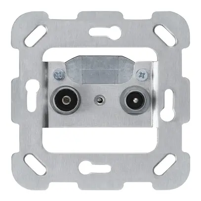 Inserto per presa di passaggio R/TV Hager 14dB con piastra di fissaggio 