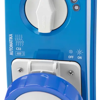 Prise CEE AP Gewiss IB 5P 32A 200…250V bl 9h verrouillage mécaniqu.automate IP67 