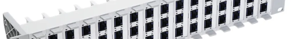 Panneau de distribution Global19" 2UH 48×RJ45/u cat.6 R&M 