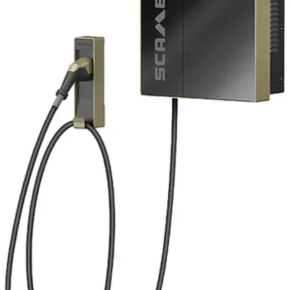 Stazione di ricarica murale Scame BE-D 25kW 60ADC 1×T2 CCS 4.5m IP55 