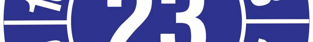 Targhetta di controllo CIMCO "23" Ø20 mm blu 