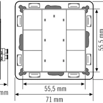 Pulsante INC ESYLUX DALI, 6 volte, per DALI-2 