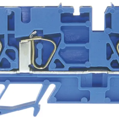 Morsetto di passaggio componibile WZ 0.2…2.5mm² 20A 600V molla 3×1 DIN 35mm bl 
