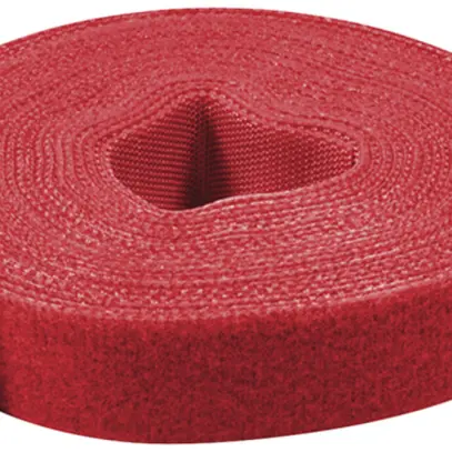 Bande auto-agrippante VALUE à double face 10mm×25m rouge 