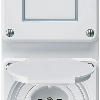 Combi INC 2×1 HA robusto sch3/tipo 15 c.morsetti a innesto c.coperchio bianco 