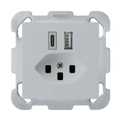 Prise de charge USB ENC kallysto 18W PD 1×type A 1×type C T23 a.plaque fix. grc 