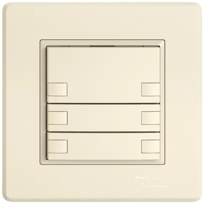 Pulsante KNX RGB INC EDIZIO.liv SNAPFIX® sensore temp.s.LED 3× com.2T cr 