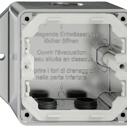 Scatola AP ELEMENT SNAPFIX® 111×93×54mm 3×M20 alu 