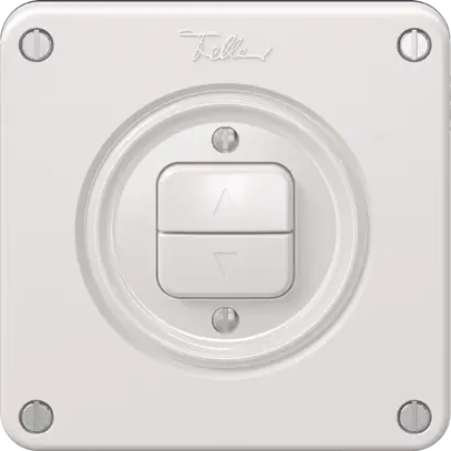 Interruttore per tapparelle NEVO, 1-canale, profondità 18 mm, 87×87 mm, bianco 