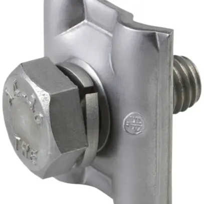 Placca di serraggio Flury FE 85 acciaio inossidabile A4, Ø 6…8mm, p.2 conduttore 
