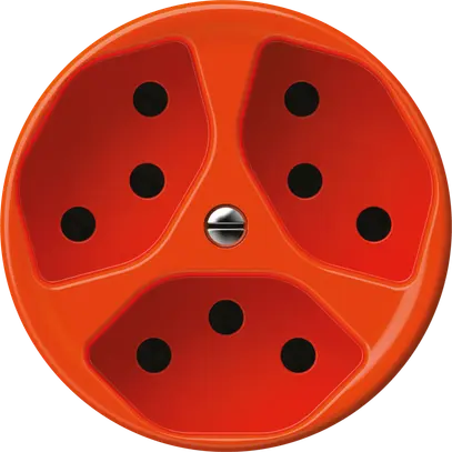 Presa origin 3×tipo 13 10A 230V 60×60mm arancione 