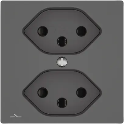 Presa EDIZIO.liv SNAPFIX® 2×T13 1×S con shutter grs 