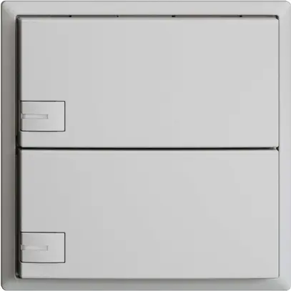 Pulsante univ. INC 2×1t mors. innest. EDIZIOdue grigio chiaro con LED 