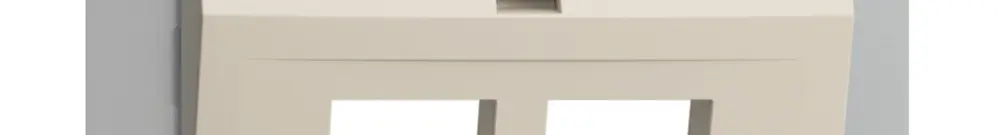 Kit montaggio INC Edue FM, con cappa di uscita obliqua, per 2×Keystone, crema 