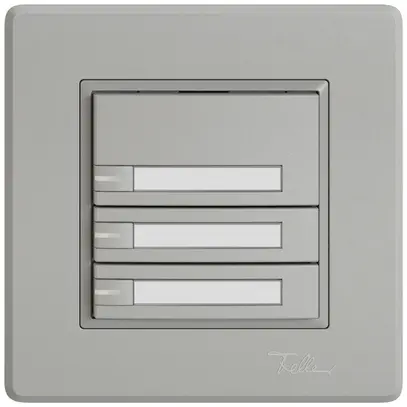 Pulsante KNX RGB INC EDIZIO.liv SNAPFIX® sensore temp.RGB-LED targ.3× com.1T grc 